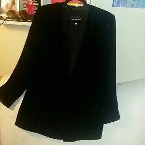 Black crushed Velvet Giorgio Armani Blazer